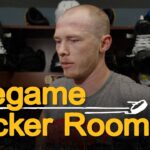 Morgan Geekie speaks with media after morning skate in Detriot