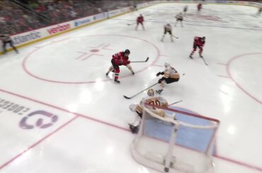 Paul Cotter scores a goal against the Boston Bruins