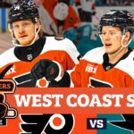 Tippett, Vladar lead Flyers to California SWEEP, beat Celebrini’s Sharks | PHLY Flyers Podcast
