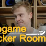 Henri Jokiharju talks before BOS @ NJD