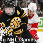 Review of March 21st Evening NHL Games
