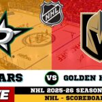 🔴LIVE : Vegas Golden Knights Vs Dallas Stars | NHL 2026 | NHL Live SCOREBOARD