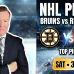 Boston Bruins vs Detroit Red Wings – NHL Pick l Saturday 3/21/26 l Vernon’s Bet, Picks & Predictions
