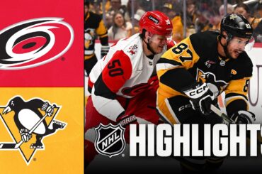 Hurricanes vs. Penguins | NHL Highlights | March 22, 2026