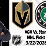 Golden Knights vs Stars 3/22/26 NHL Picks and Predictions | Rickenbach NHL Best Bet & Betting Tips
