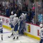 Anthony Stolarz will not start tonight for the Maple Leafs after taking a shot up high in warmups ❌