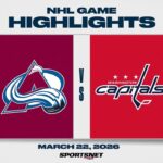 NHL Highlights | Avalanche vs. Capitals - March 22, 2026