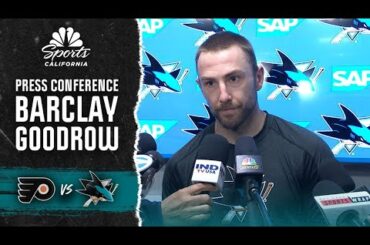 Barclay Goodrow praises Ryan Reaves' effect on Sharks despite injury vs. Flyers | NBC Sports CA