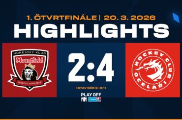 Highlights ČF1 | Mountfield HK vs. HC Oceláři Třinec 2:4 | 20.03.2026