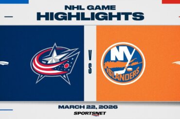 NHL Highlights | Blue Jackets vs. Islanders - March 22, 2026