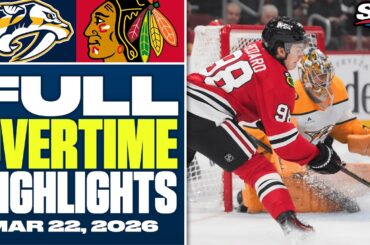 Nashville Predators at Chicago Blackhawks | FULL Overtime Highlights - March 22, 2026