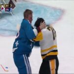 Connor Clifton and Jack Drury with a heavy scrap 🥊🥊 Penguins vs. Avs