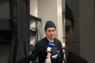 Celebrini Excited About Being in Playoff Race, Talks Olympic Exeprience