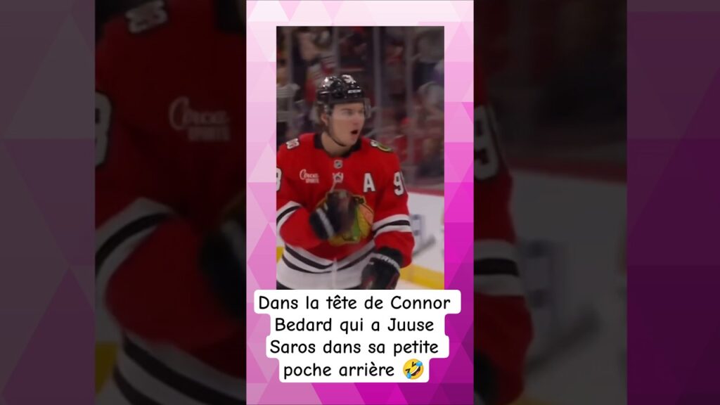 Dans la tête de Connor Bedard qui a Juuse Saros dans sa petite poche arrière 🤣 #hockey #nhl