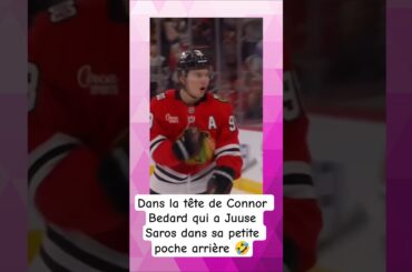 Dans la tête de Connor Bedard qui a Juuse Saros dans sa petite poche arrière 🤣 #hockey #nhl