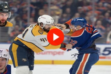 Nicolas Hague vs Vasily Podkolzin FIGHT | Predators vs Oilers | NHL Hockey Fight | Mar 15, 2026