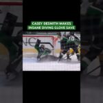 CASEY DESMITH MAKES AN INSANE GLOVE SAVE DIVING ACROSS HIS CREASE
