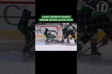CASEY DESMITH MAKES AN INSANE GLOVE SAVE DIVING ACROSS HIS CREASE