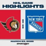 NHL Highlights | Senators vs. Rangers - March 23, 2026