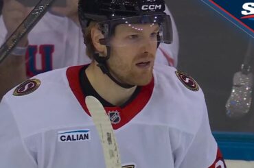 Senators' Warren Foegele Blasts Home One-Timer Off Sweet Feed From Lars Eller