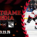 LIVE: Postgame Media OTT 2 NYR 1