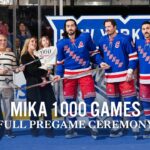 Mika Zibanejad 1000 NHL Career Games | Full Pregame Ceremony