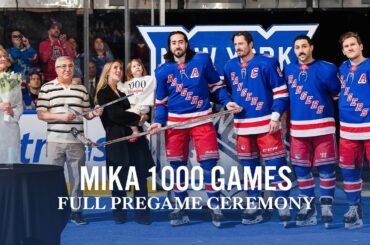 Mika Zibanejad 1000 NHL Career Games | Full Pregame Ceremony
