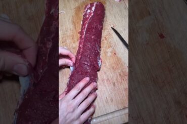 Deer Backstrap Butchering #shorts