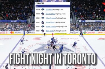 Fight Night In Toronto: 3 Fights In First 15 Seconds For The AHL's Thunderbirds And Marlies