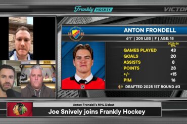 Anton Frondell is Coming: Blackhawks' No. 3 Overall Pick Expected to Debut | Frankly Hockey