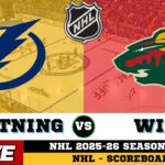 🔴LIVE : Minnesota Wild Vs Tampa Bay Lightning | NHL 2026 | NHL Live SCOREBOARD