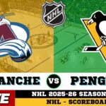 🔴LIVE : Colorado Avalanche Vs Pittsburgh Penguins | NHL 2026 | NHL Live SCOREBOARD