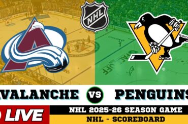 🔴LIVE : Colorado Avalanche Vs Pittsburgh Penguins | NHL 2026 | NHL Live SCOREBOARD