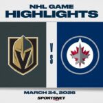 NHL Highlights | Golden Knights vs. Jets - March 24, 2026