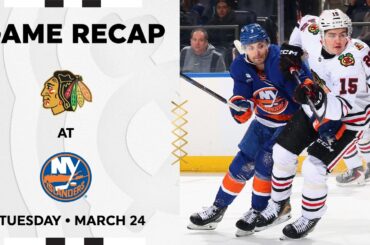 Blackhawks at Islanders Game Highlights | 3.24.26