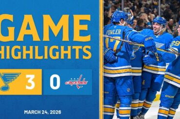 Game Highlights: Blues 3, Capitals 0