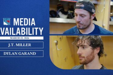 NYR vs WPG: J.T. Miller & Dylan Garand Postgame Media Availability | Mar. 22, 2026