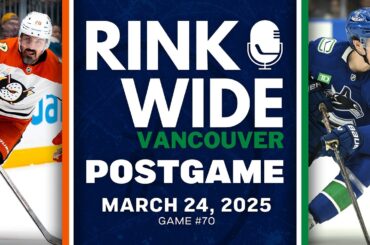 RINK WIDE POST-GAME: Vancouver Canucks vs Anaheim Ducks | Game #70  - Mar. 24, 2026