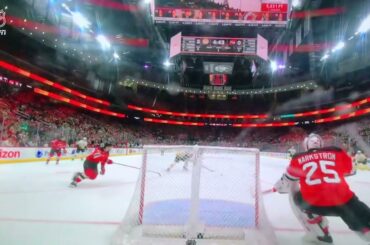 Devils D #71 Jonas Siegenthaler just Kicking it & Stepping up. Nice Save!