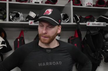 Connor Brown and Sheldon Keefe speak prior to Devils at Stars