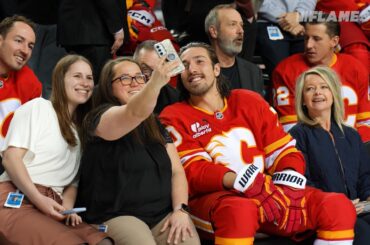 We mic'd up Lomberg on Flames team photo day at the 'Dome
