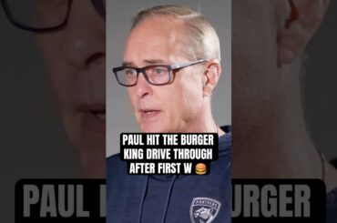 Paul hit the Burger King drive through after his first coaching win 🍔