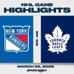 NHL Highlights | Rangers vs. Maple Leafs - March 25, 2026
