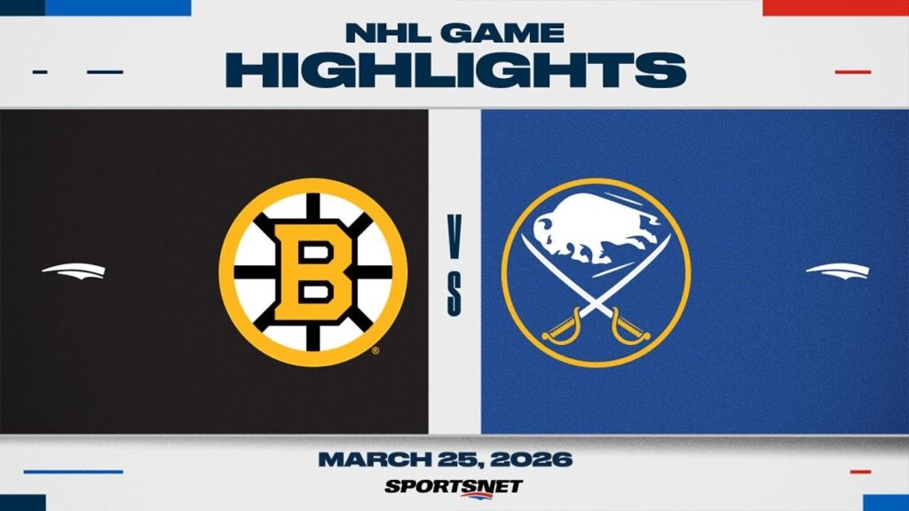 NHL Highlights | Bruins vs. Sabres – March 25, 2026