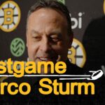 Sturm speaks with the media following 4-3 OTW at BUF