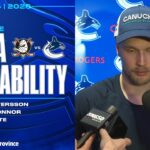 Elias Pettersson, Drew O'Connor & Adam Foote Post-Game Media | Canucks vs. Ducks (Mar 24, 2026)
