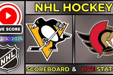 🔴 Pittsburgh Penguins vs Ottawa Senators LIVE | NHL Regular Season | March 26, 2026 | SCOREBOARD