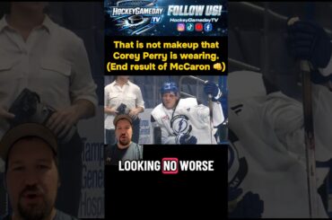 Tampa Bay Lightning Corey Perry with a shiner after fight #NHL #Hockey #fyp #foryou #icehockey