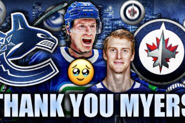 TYLER MYERS HELD OUT FOR TRADE REASONS: HUGE CANUCKS NEWS (Vancouver VS Winnipeg Jets)