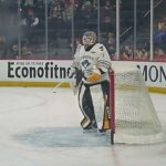 Springfield Thunderbirds goalie Vadim Zherenko warms up 3/20/26